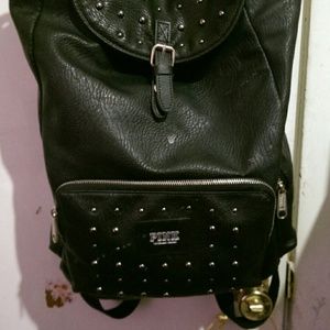 Pink! Victoria secret leather backpack