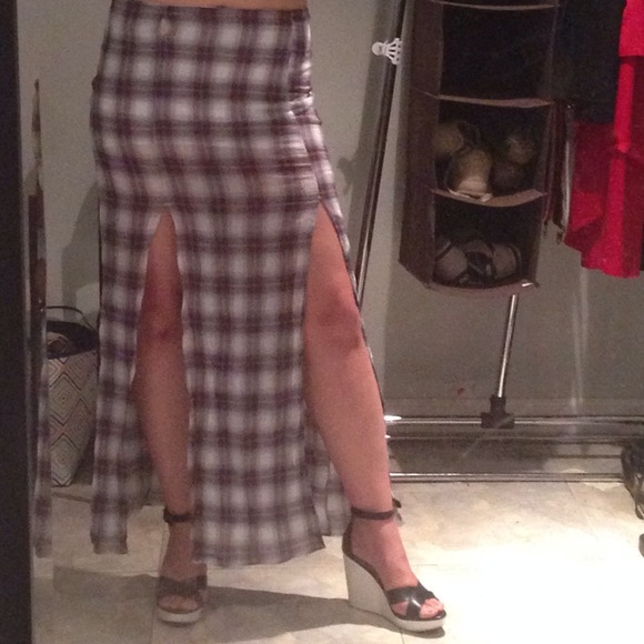 Plaid Maxi Skirt