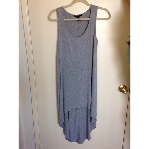 Hi to low simple gray dress