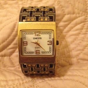 Gold and Jewel Chico's Watch-Need Batteries