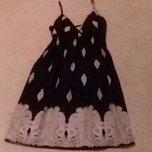 Black bandana print dress