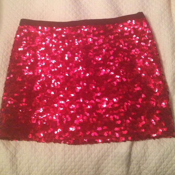 Betsey Johnson red sequin miniskirt