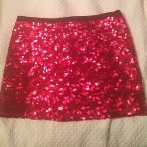 Betsey Johnson red sequin miniskirt