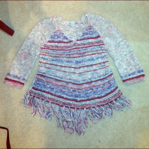 Boho pull over poncho