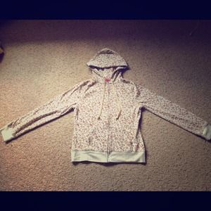 LOVE PEACE HOPE leopard zip up