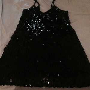Black sequence dress