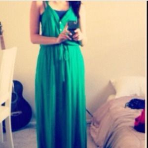 **FINAL SALE** green maxi dress