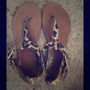 Leopard sandals