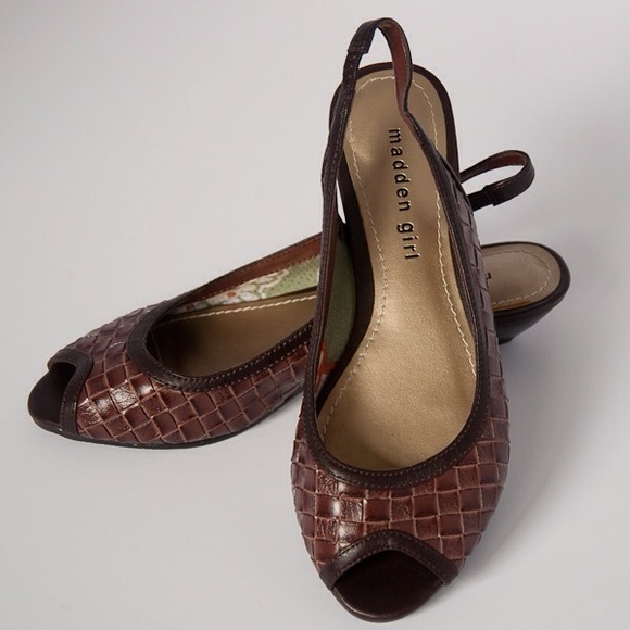 Madden Girl slingback peep toe shoes