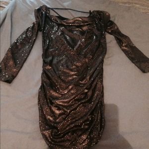 Gold sequence dress