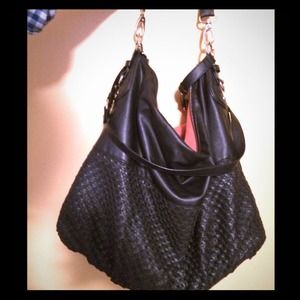 Black leather Steve Madden bag