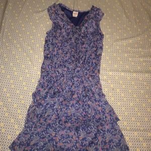 Red white n blue print dress