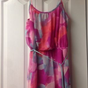 Geometric Hi-Lo Dress