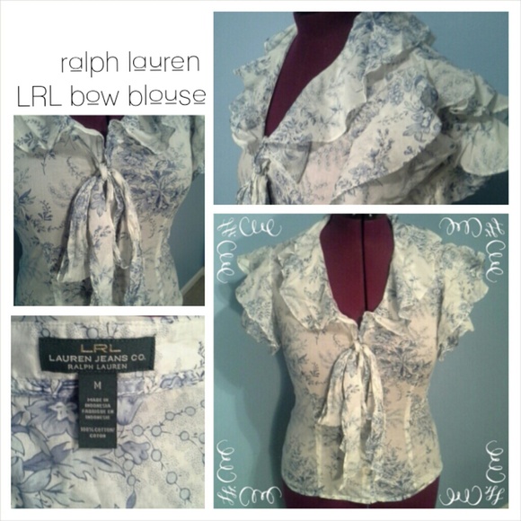 SOLD - Ralph Lauren bow blouse