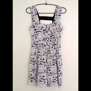 Monteau White Lace Dress