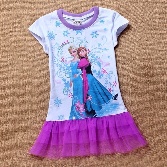 Frozen Girls Purple Short Dress size 2T