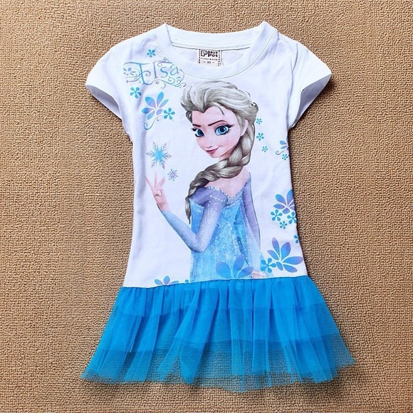 Frozen Girls White Short Dress size 2T