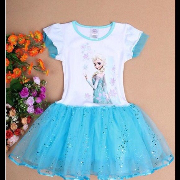 Frozen Girls Blue Dress with Sequins size 2T