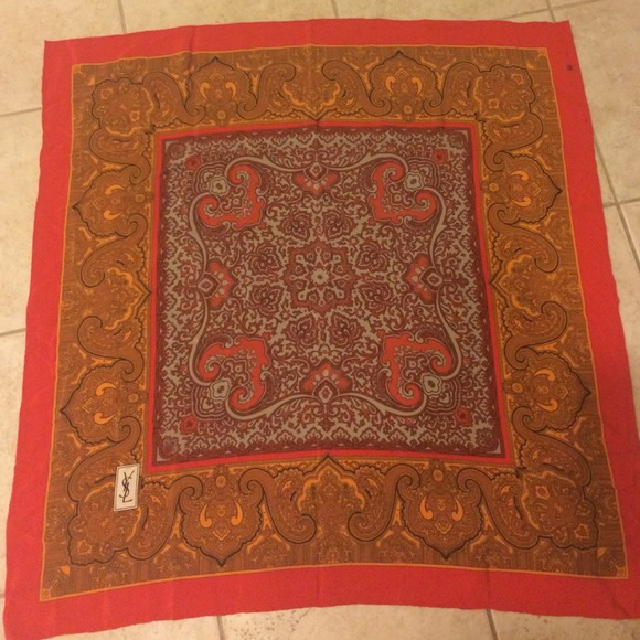 Vintage YSL silk scarf