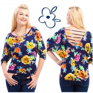 Strappy floral top