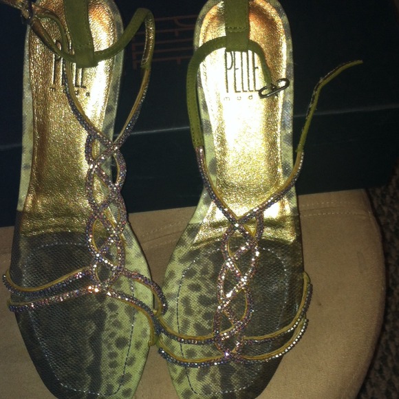 Pelle Moda Crystal Encrusted Sandals - Picture 2 of 4