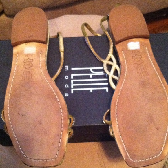 Pelle Moda Crystal Encrusted Sandals - Picture 3 of 4