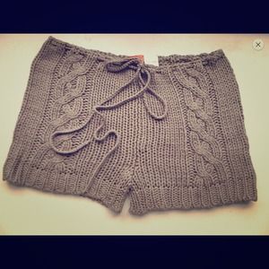 Free People Chan Luu cable knit shorts size small