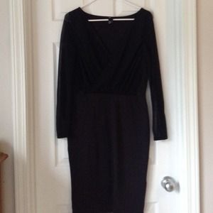 Black dress with sheer sleeves