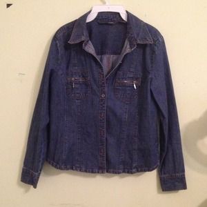 Dark color jean jacket