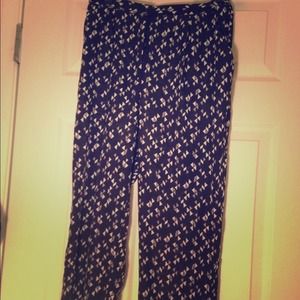 Printed Black Palazzo Pants