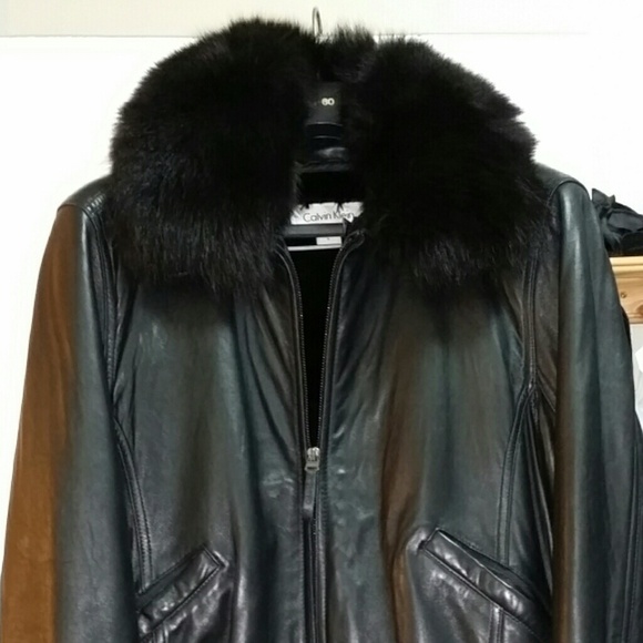 CALVIN KLEIN SIZE LARGE BUTTER SOFT LEATHER JACKET - Picture 1 of 1