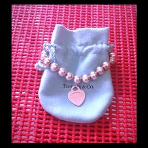 Return to Tiffany silver bead 7 in bracelet