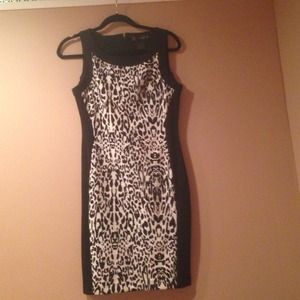 🌟ZEBRA PRINT WITH BLACK OUTLINE DRESS🌟