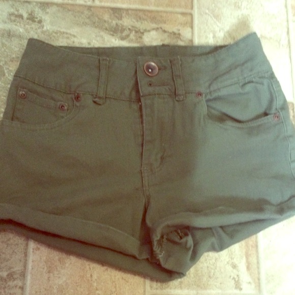 High wasted Olive green shorts