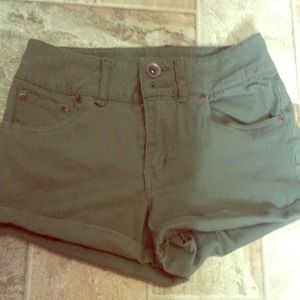 High wasted Olive green shorts