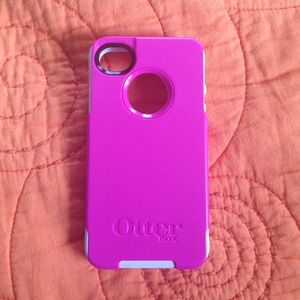 Pink and White Ottebox Commuter Case