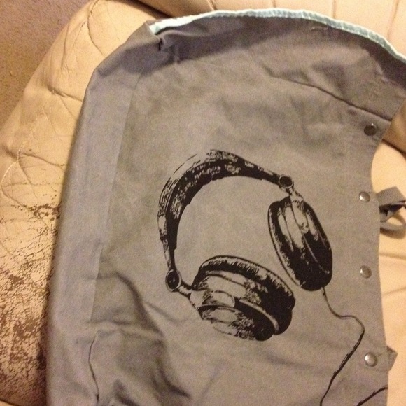 NWT gray canvas tote