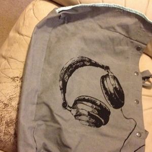 NWT gray canvas tote