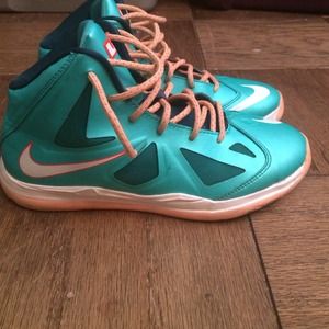 Nike lebron 10 dolphins size 3y