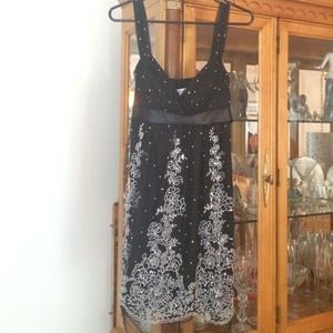 Black dress with silver embellishment and sequins