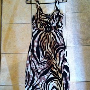 Brown and Bash Zebra Print Dress!👗✨