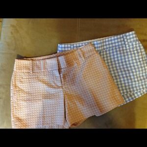 LOFT shorts and J Crew plaid shorts