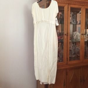 Long ivory petite dress