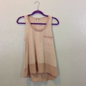 Pleione top with chiffon trim