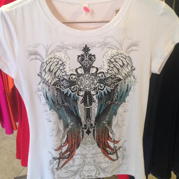 Multicolor wing bling shirt