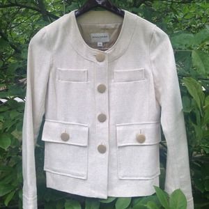 BANANA REPUBLIC JACKET - Cream and Gold  sz 2