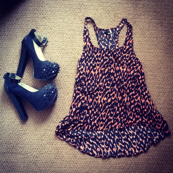 Fun flowy cheetah tank