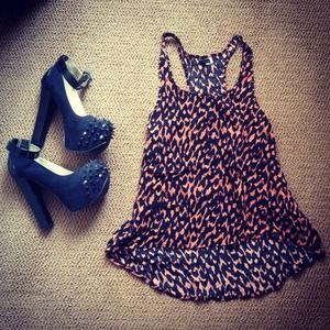 Fun flowy cheetah tank