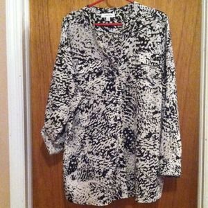 Calvin Klein button front blouse size 1x