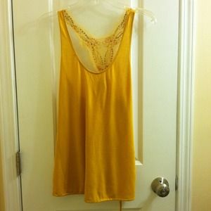 Yellow racerback top  by American Rag